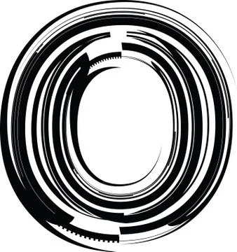 Abstract letter o Stock Illustration