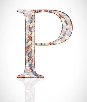 Abstract letter P. Stock Illustration