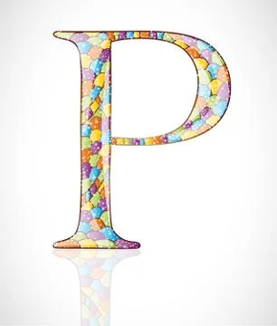 Abstract letter P Illustrazione stock