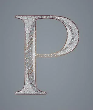Abstract letter P. Stock Illustration