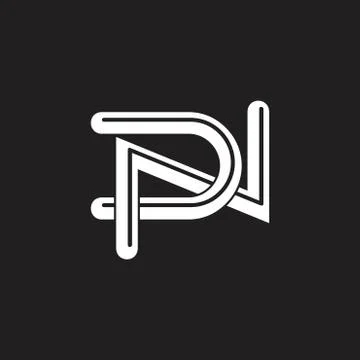 Abstract letter pn simple linked brand logo Stock Illustration