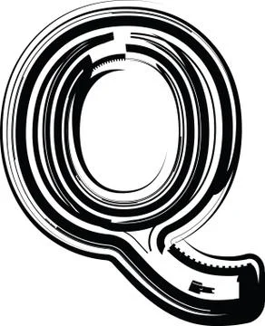 Abstract letter q Stock Illustration
