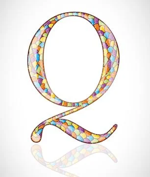 Abstract letter Q. Stock Illustration