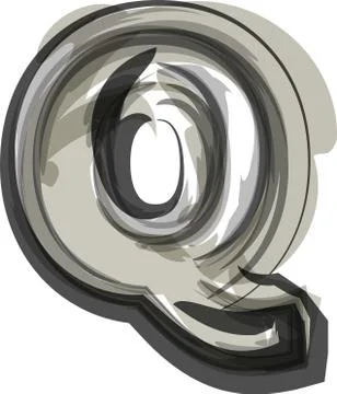 Abstract Letter Q Stock Illustration