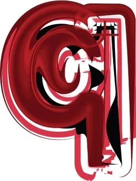 Abstract Letter q Stock Illustration