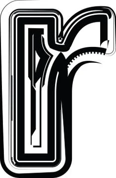 Abstract letter r Stock Illustration