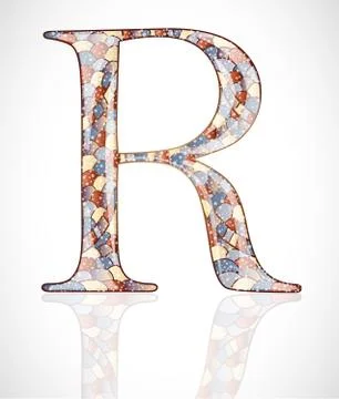 Abstract letter R. Illustrazione stock