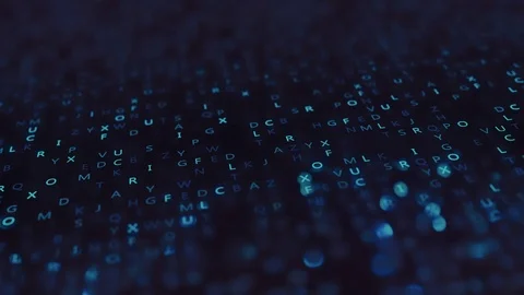 Abstract Letter Random Count Plane Background Video stock 74270655