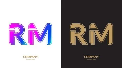 Abstract letter RM logo design template. Stock Illustration