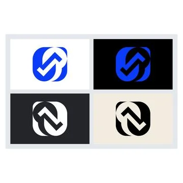Abstract Letter S Logo Design Concept 库存插图