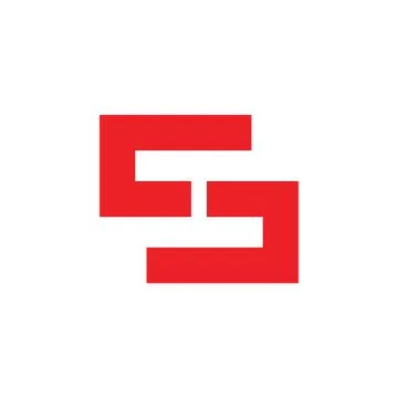 Abstract letter s simple geometric line logo Stock Illustration