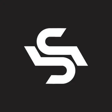 Abstract letter s simple geometric line logo vector Stock Illustration