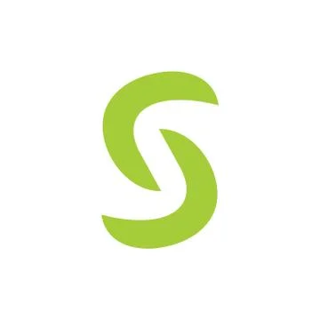 Abstract letter s simple linked curves arrow logo vector Stock Illustration