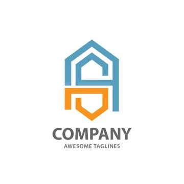 Abstract letter SA logo Stock Illustration