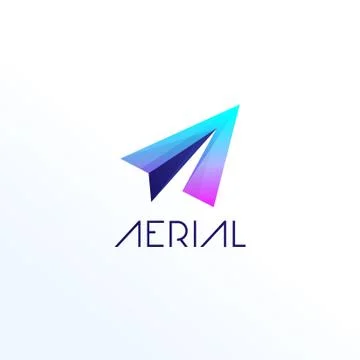 Abstract Letter Shape A Paper Plane Logo Template Stock Illustration