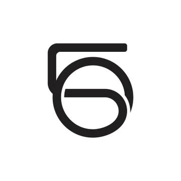 Abstract letter so lines art logo vector Stock-Illustration