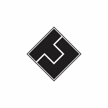 Abstract letter tu square geometric logo Stock Illustration