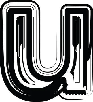 Abstract letter u Stock Illustration