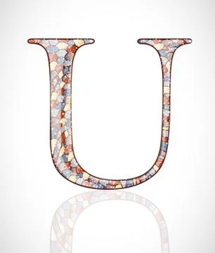 Abstract letter U. Stock Illustration