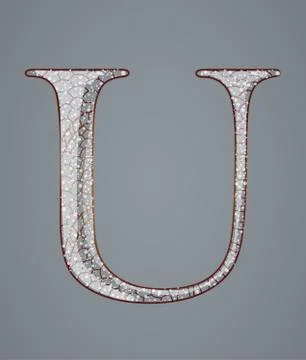 Abstract letter U. Stock Illustration