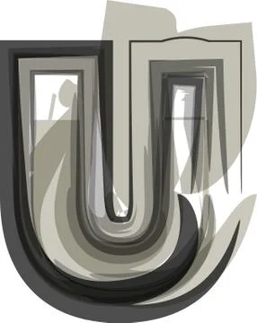 Abstract Letter U Stock Illustration