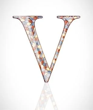 Abstract letter V. Stock Illustration