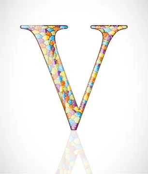 Abstract letter V. Stock Illustration