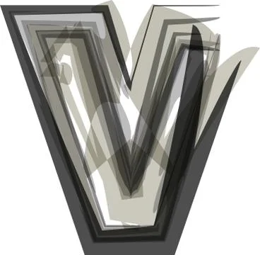 Abstract Letter V Stock Illustration