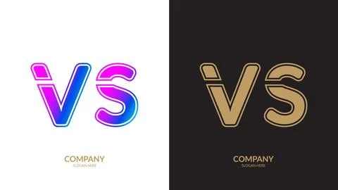 Abstract letter VS logo design template. Stock Illustration
