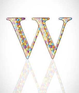 Abstract letter W. Stock Illustration