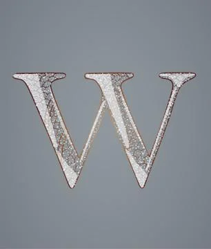 Abstract letter W. Stock Illustration