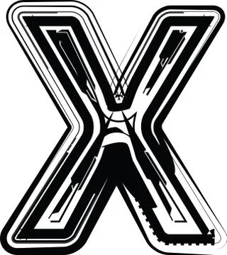 Abstract letter x Stock Illustration