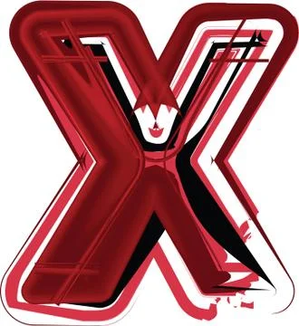 Abstract Letter X Stock Illustration