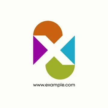 Abstract letter X logo icon for modern technology infinity media, digital Stock Illustration