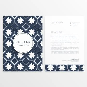 Abstract letterhead pattern template Stock Illustration