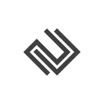 Abstract letters 2c geometric line logo vector Stock Illustration