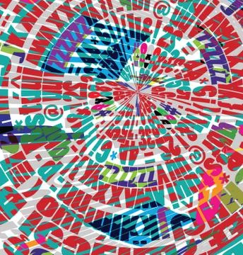 Abstract letters background Stock Illustration