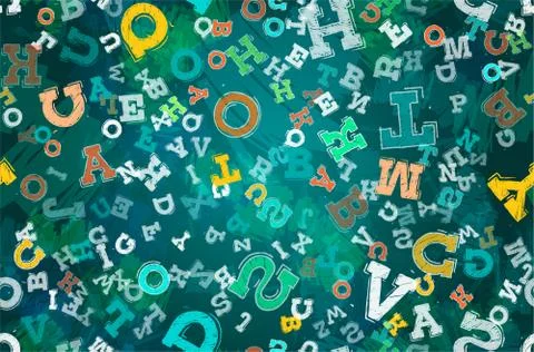 Abstract letters background Stock Illustration