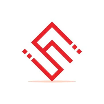 Abstract letters cs dots geometric line logo vector Illustrazione stock