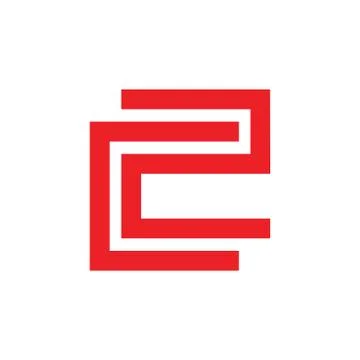 Abstract letters cs geometric line logo vector Stock Illustration