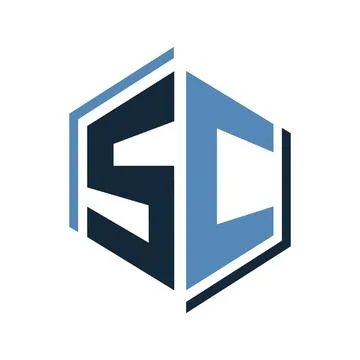 Abstract Letters CS initial C &amp; S combination logo design vector template Stock Illustration