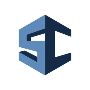 Abstract Letters CS initial C &amp; S combination logo design vector template Stock Illustration