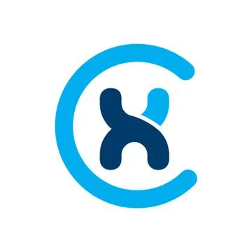 Abstract Letters CX initial X &amp; C combination logo Stock Illustration