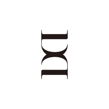 Abstract letters d8 simple linked logo vector Stock Illustration