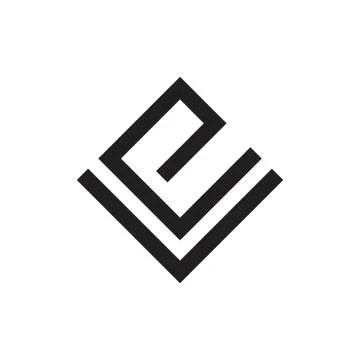 Abstract letters ev geometric arrow logo vector Stock Illustration