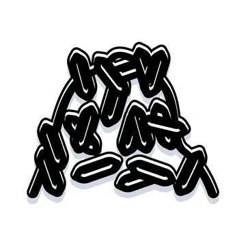 Abstract letters forming a hidden solution concept Stock Illustration