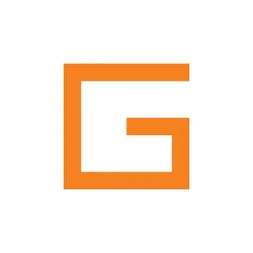 Abstract letters g geometric square logo vector Illustrazione stock
