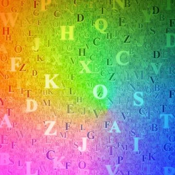 Abstract Letters Stock Illustration