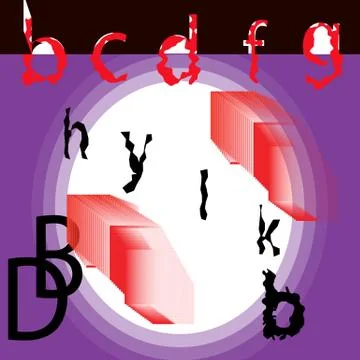 Abstract letters Stock Illustration