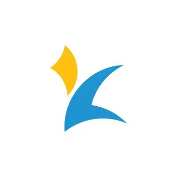 Abstract letters kl simple arrows logo vector 스톡 일러스트